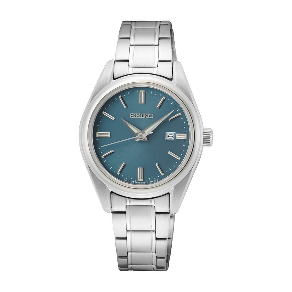 Seiko 30mm Blue Dial Stainless Steel Watch-SUR531P1