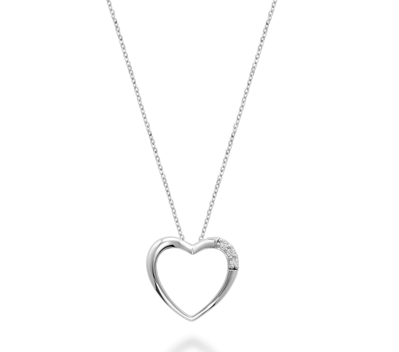 10 Karat Gold Diamond Heart Necklace