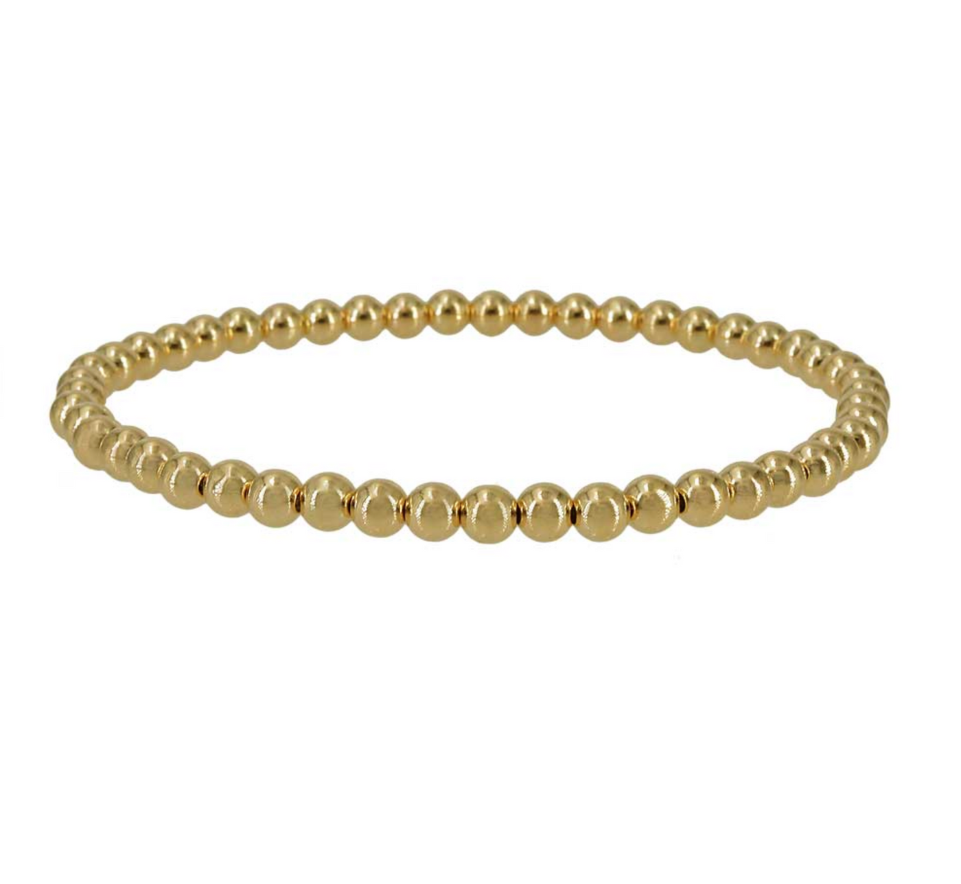 Gold Filled 4mm Bead Stretch Bracelet
