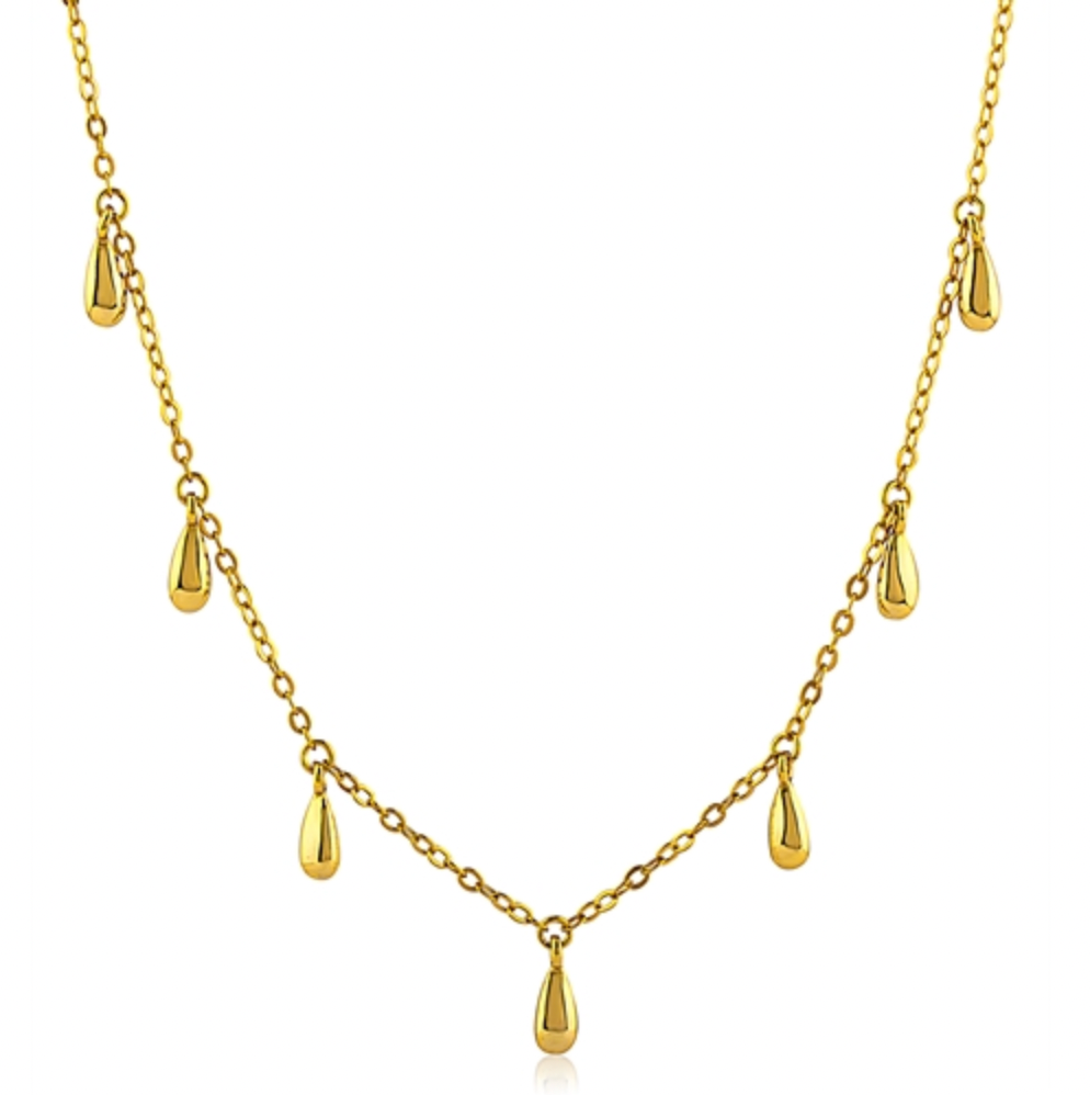 Sterling Silver Gold Plated Chocker Necklace