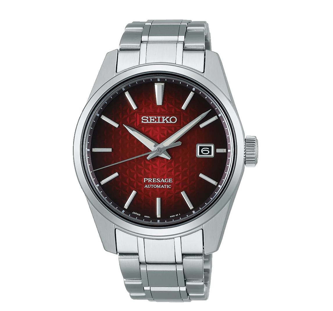 Seiko Presage Sharp Edge Red Automatic Watch-SPB227J1