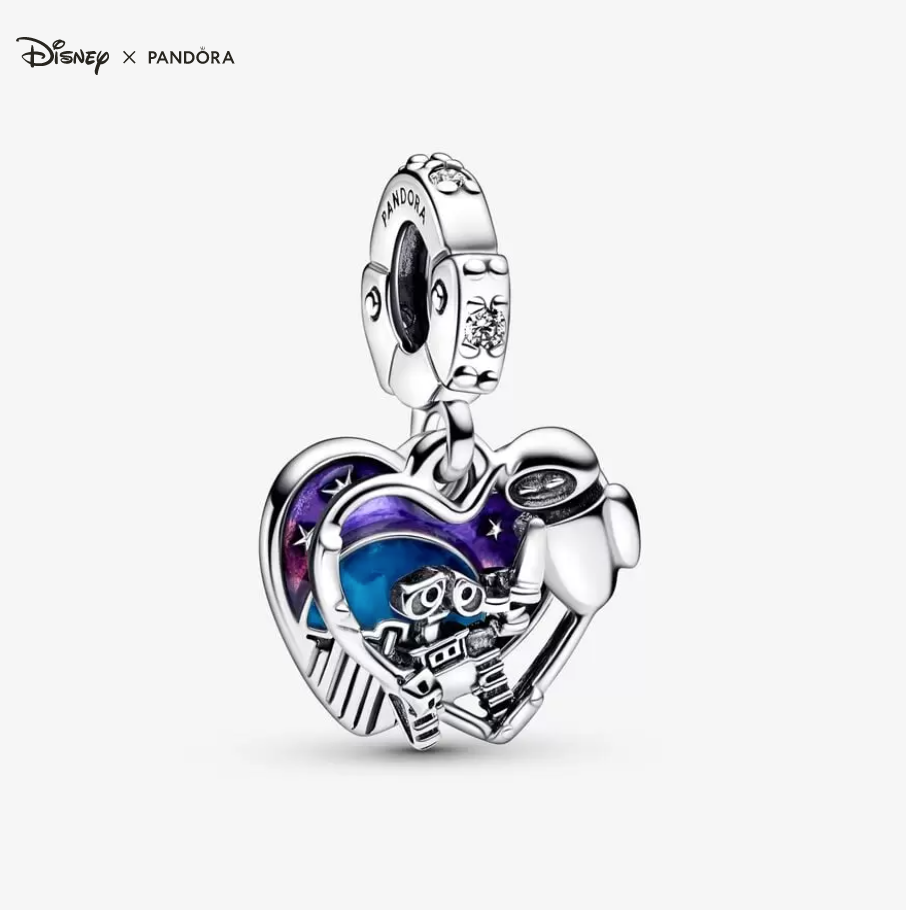 Pandora Disney Pixar Wall-E & Eve Heart Charm 792518C01