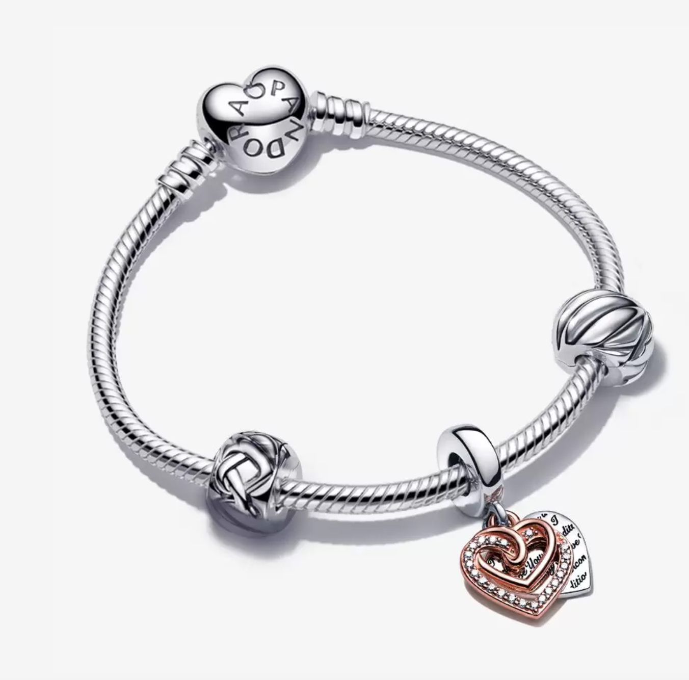 Pandora Entwined Hearts Bracelet Set B802039