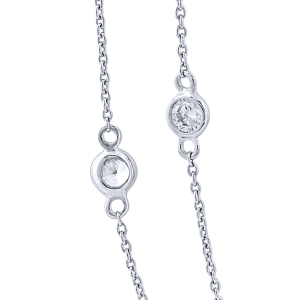 Sterling Silver Cubic Zirconia Layering Necklace