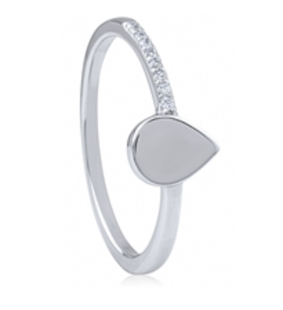 Sterling Silver Teardrop Ring