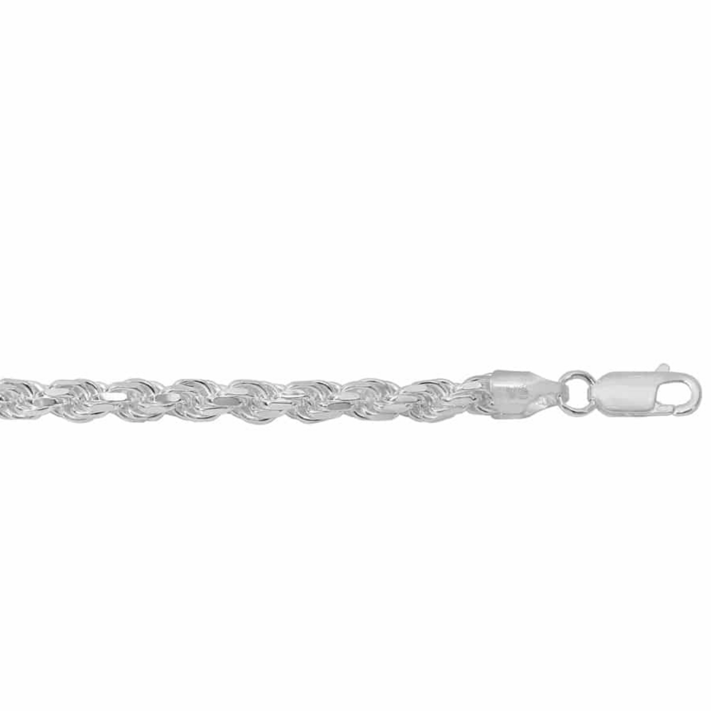 Sterling Silver Rope Link Men's Bracelet