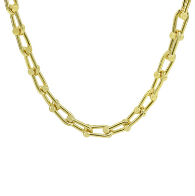 Sterling Silver Gold Plated Hardware Necklace