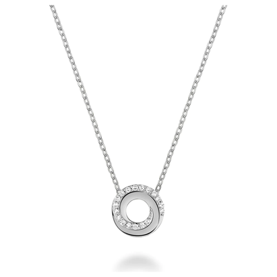 10 Karat 0.05CT Diamond Whirl Necklace