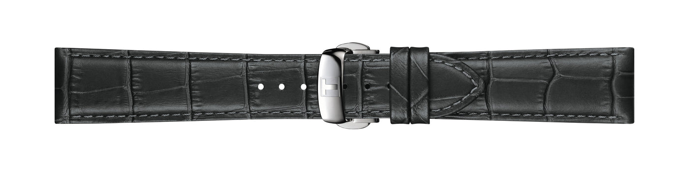 Tissot Grey Leather 21mm Watch Strap-T852.045.750