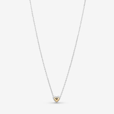 Pandora Domed Golden Heart Collier Necklace - 399399C00-45