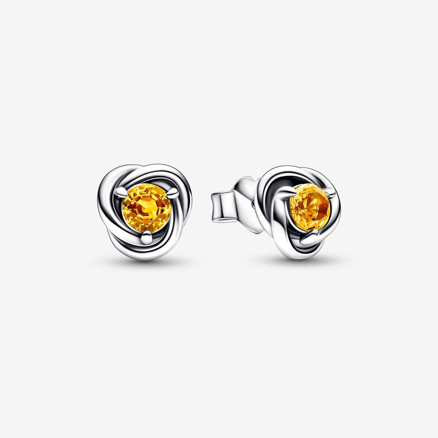 Pandora November Honey Eternity Circle Stud Earrings - 292334C04