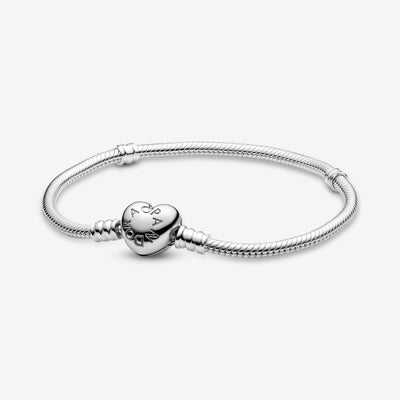 Pandora Moments Heart Clasp Snake Chain Pandora Bracelet - 590719